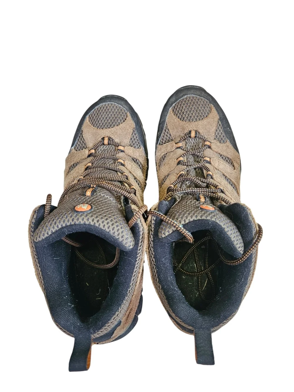 Merrell Brown and Black Men's Mid-Height Hiking Boots